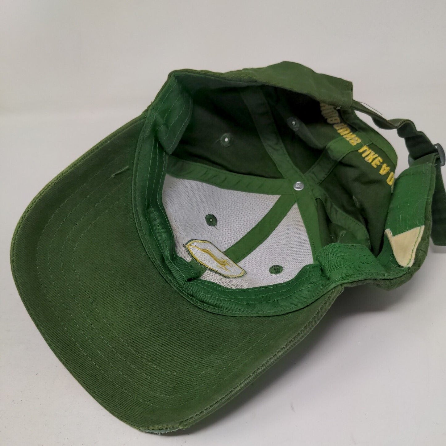 John Deere Slideback Hat Green One Size Adjustable Embroidered Vented Holes