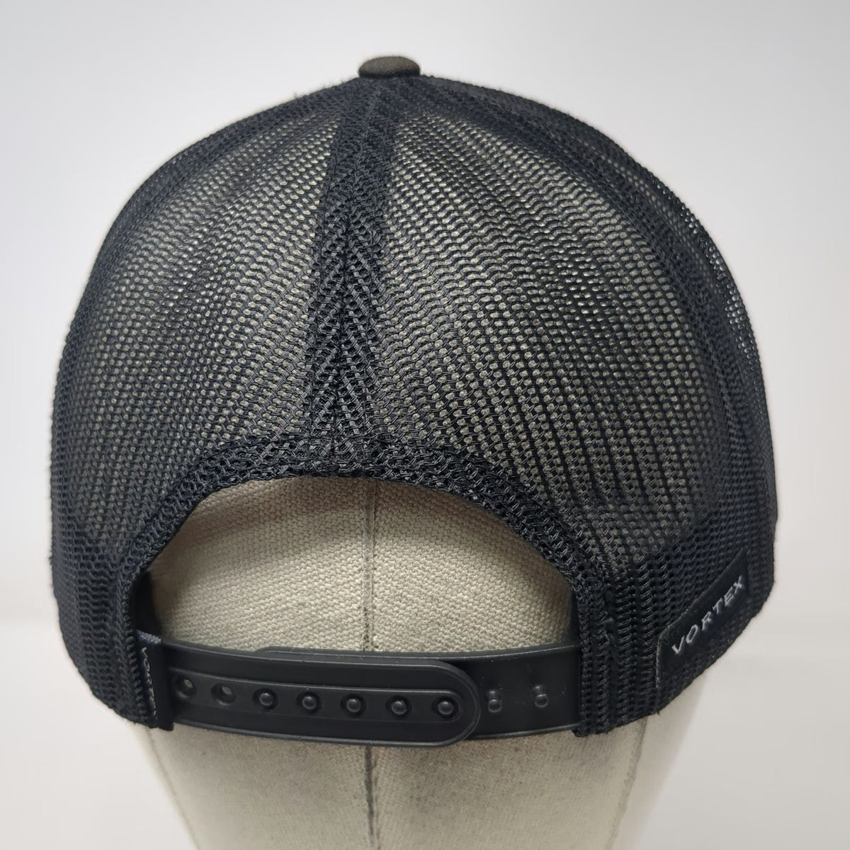 Vortex Trucker Hat Black One Size Mesh Back Mountain Patch Snapback Outdoors