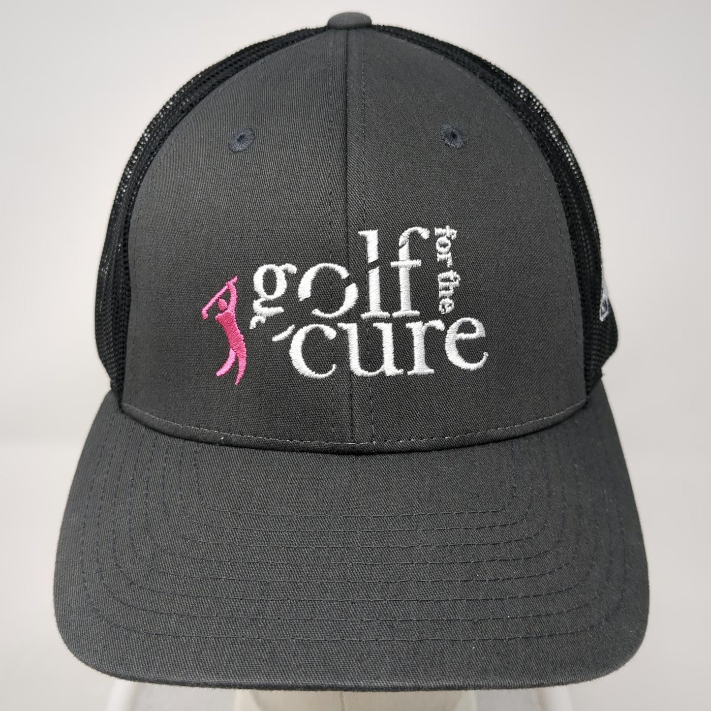 Richardson Trucker Hat Gray L Golf for the Cure MAPEI Snapback Mesh Logo