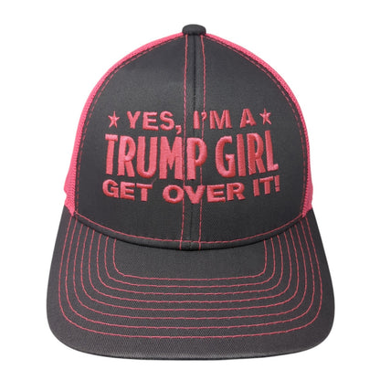 Yes I'm A Trump Girl Get Over It! Snapback Trucker Hat Multi One Size