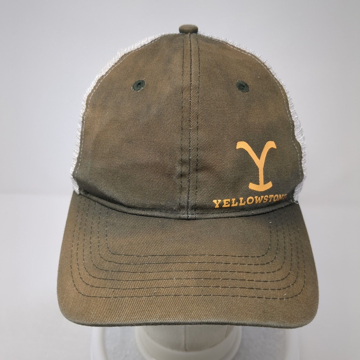 Yellowstone Snapback Trucker Hat Brown One Size Adjustable Mesh Back 6 Panel