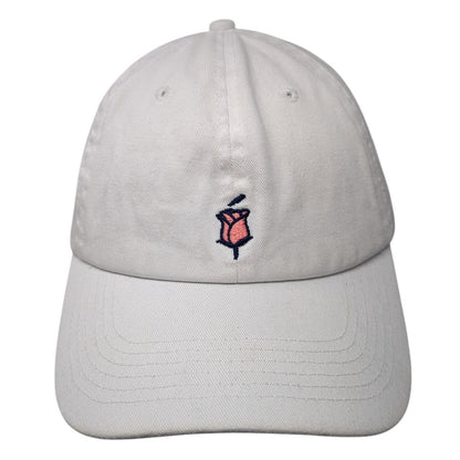 Pink Rose Babe Slideback Hat White One Size Adjustable Swish 6 Panel