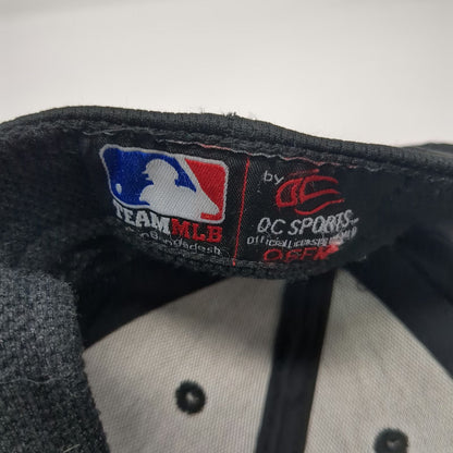 MLB OC Sports Baseball Cap Black OSFM Strapback Embroidered Letter J Hat Mesh