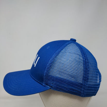 Soli Snapback Mesh Back Trucker Hat Blue One Size Solid Adjustable