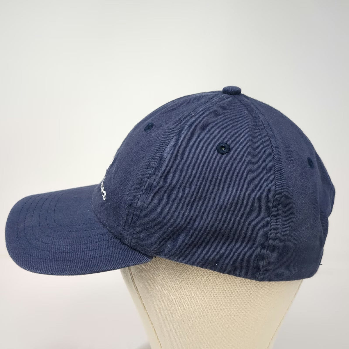 Vineyard Vines Baseball Cap Blue One Size Whale Logo Strapback Cotton Fabric Hat