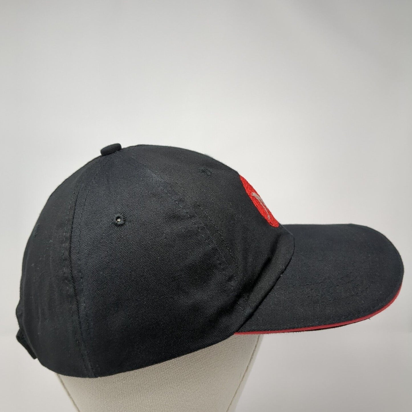 MP Strapback Hat Black One Size Adjustable Embroidered 6 Panel