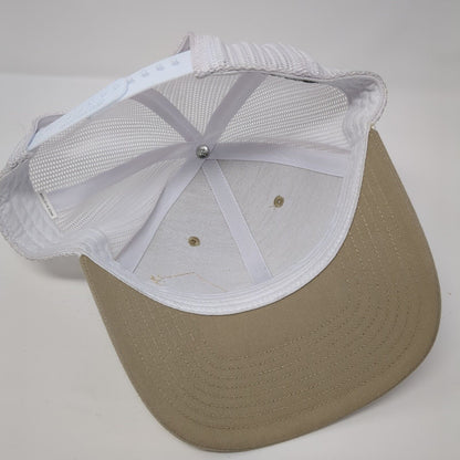 Richardson Snapback Mesh Back Trucker Hat Tan One Size Leather Patch