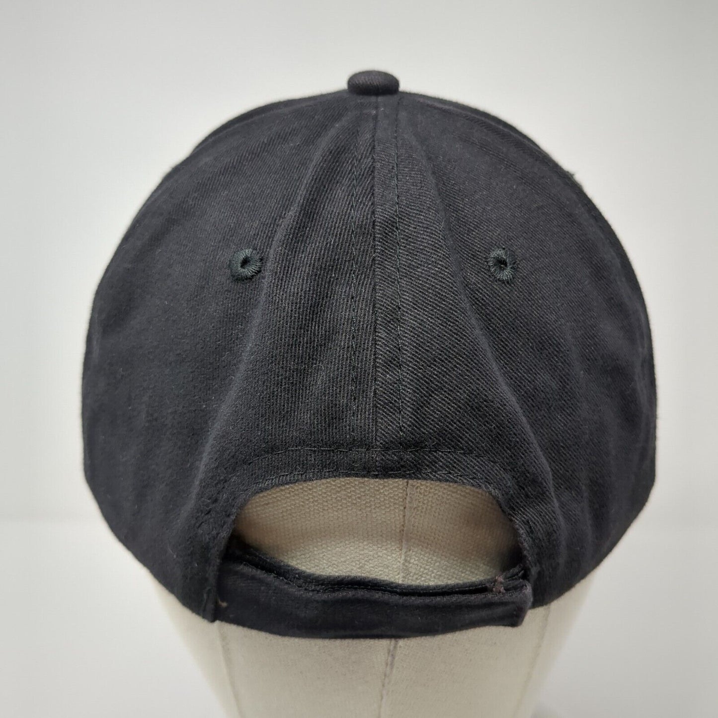 Harken Strapback Baseball Cap Black One Size Adjustable Embroidered Apollo USA