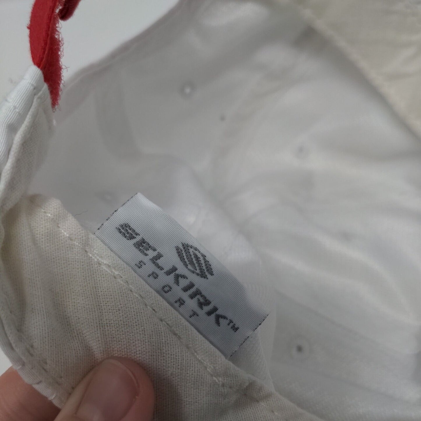 Selkirk Sport Strapback Hat White OSFA Adjustable Embroidered 6 Panel Polyester