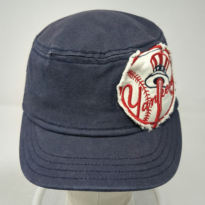 New York Yankees MLB New Era Army Cap Blue L Distressed Patch Stretch Fit Hat