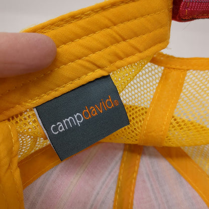 camp david Baseball Cap Pink One Size Yosemite Mesh Woven Stripe Adjustable Hat
