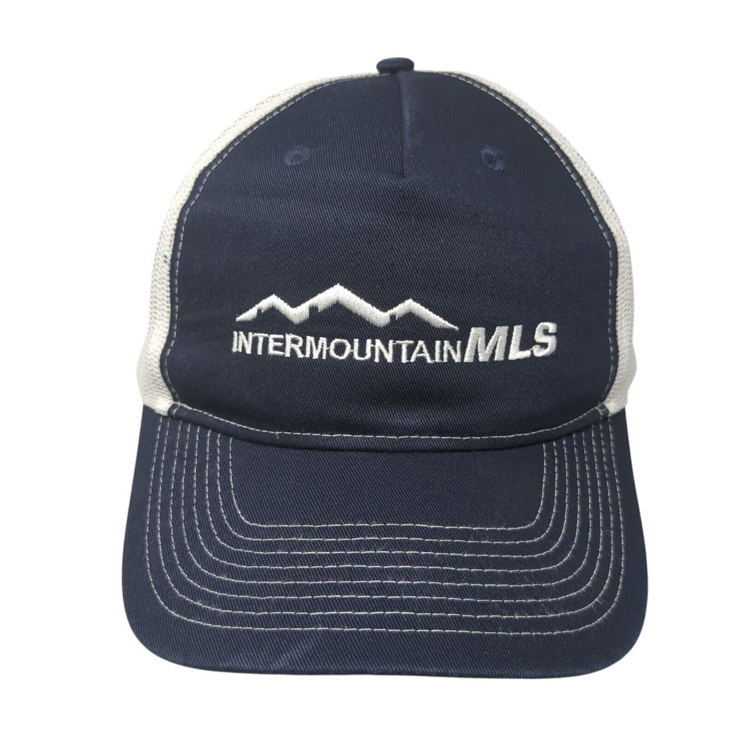 Intermountain MLS Snapback Trucker Hat Blue OS Adjustable Mesh Port Authority