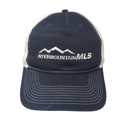 Intermountain MLS Snapback Trucker Hat Blue OS Adjustable Mesh Port Authority