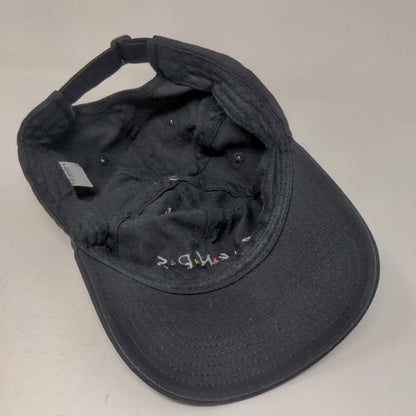FRIENDS Slideback Hat Black One Size Adjustable Embroidered Vented Holes
