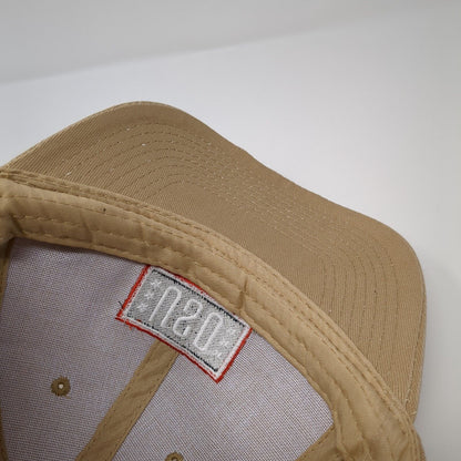 USO Support Our Heroes Slideback Hat Tan One Size Adjustable Embroidered