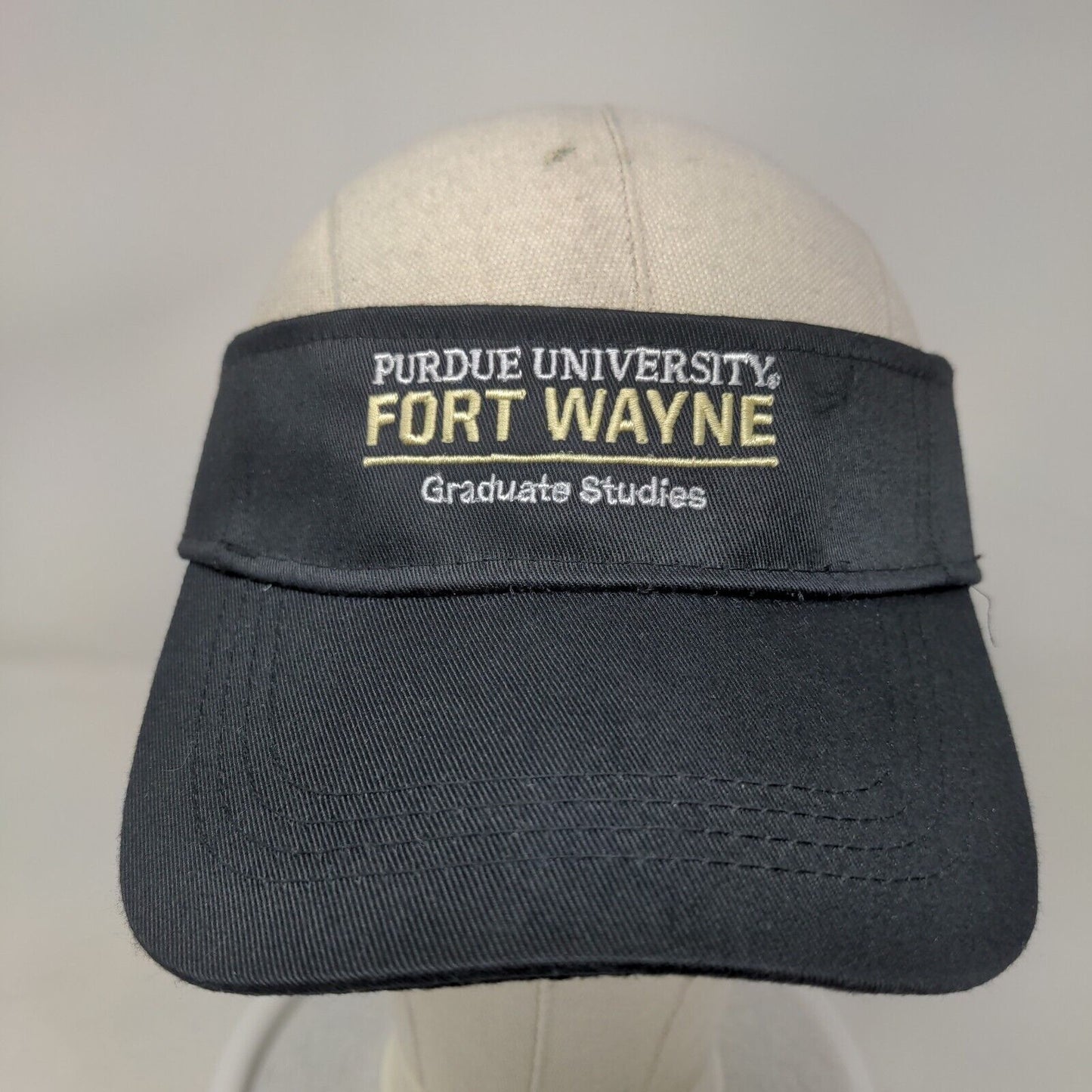 Purdue University Fort Wayne Graduate Studies Sun Visor Cap Hat Black OSFM