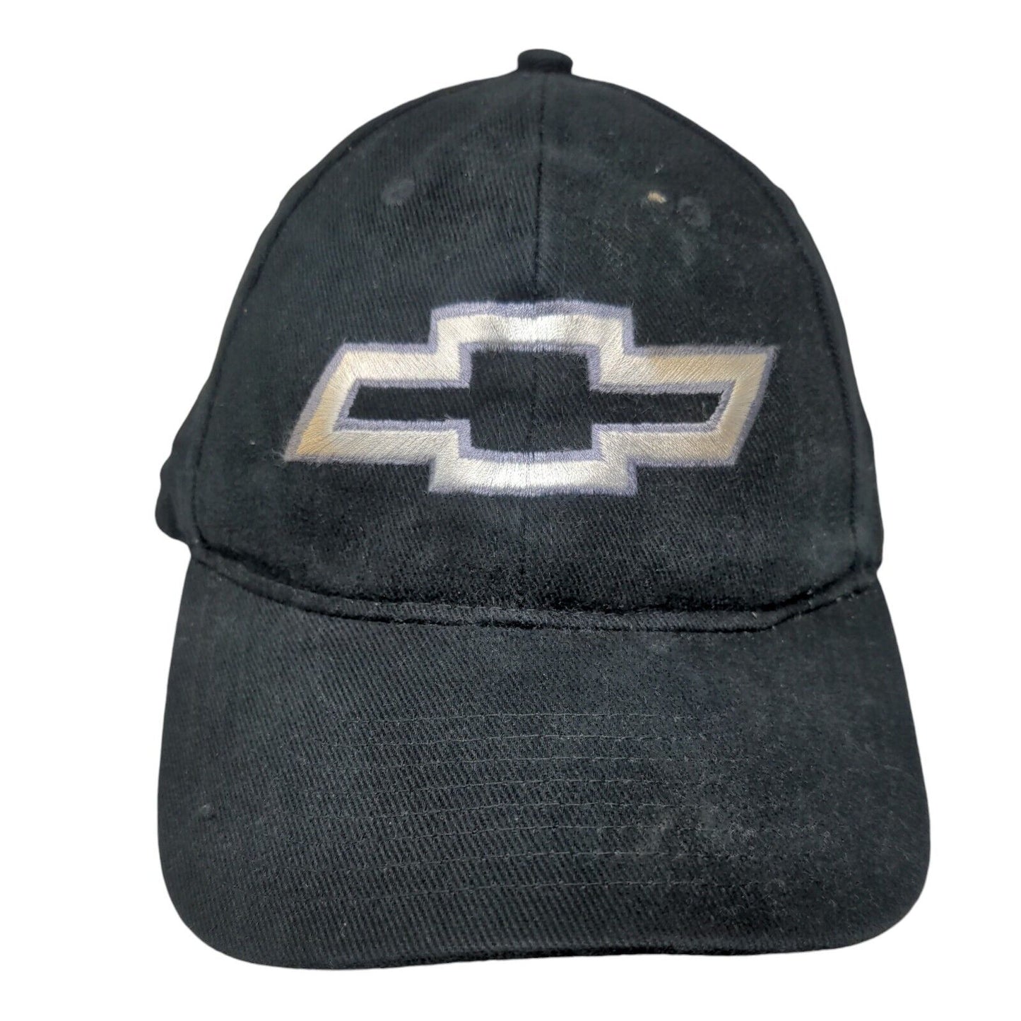 Chevrolet Strapback Hat Black One Size Adjustable Embroidered 6 Panel