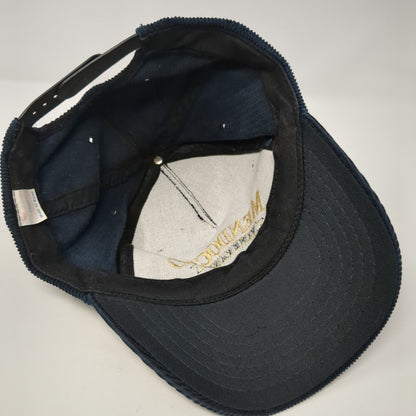 Mendocino Vineyards Snapback Hat Blue One Size Adjustable Embroidered