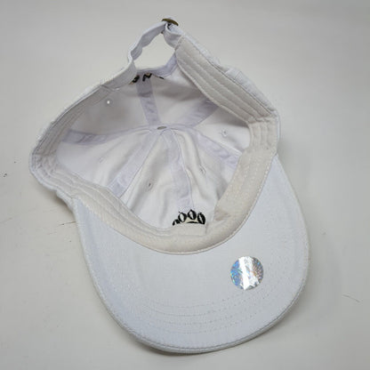 Pawz Slideback Hat White One Size Adjustable Embroidered 6 Panel
