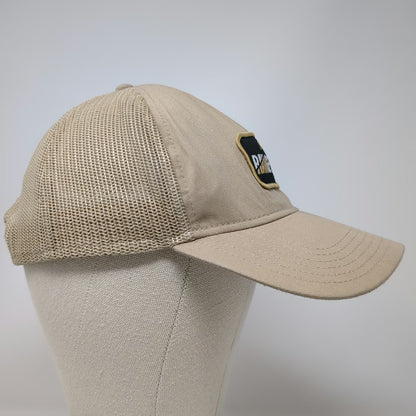 RawGear Trucker Hat Beige One Size Mesh Back Snapback Logo Patch Fitness Gym