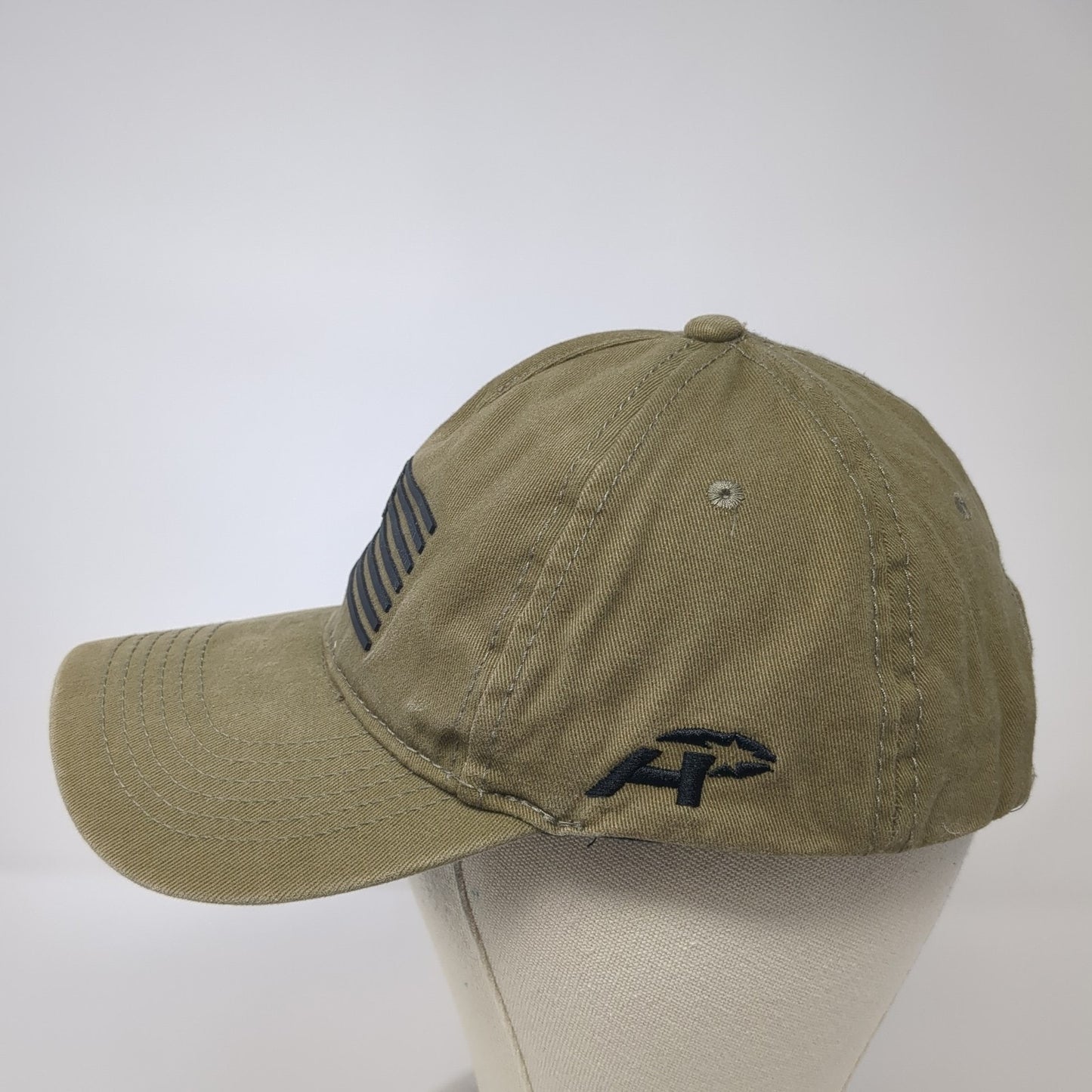 American Flag Army Strapback Baseball Cap Brown One Size Adjustable Patriotic