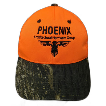 Port Authority Baseball Cap Orange Camo One Size Phoenix Hardware Eagle Hat