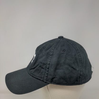 Adidas Slideback Hat Black OSFM Embroidered Trefoil Adjustable 6 Panel