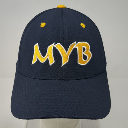 MYB Fitted Hat Blue 7 3/8 Embroidered Letters Pacific Headwear Outdoor