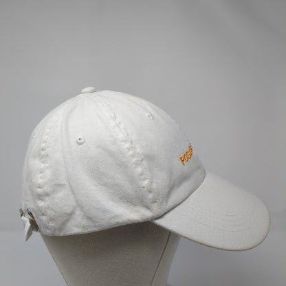 Positive Vibes Slideback Hat White One Size Adjustable Embroidered
