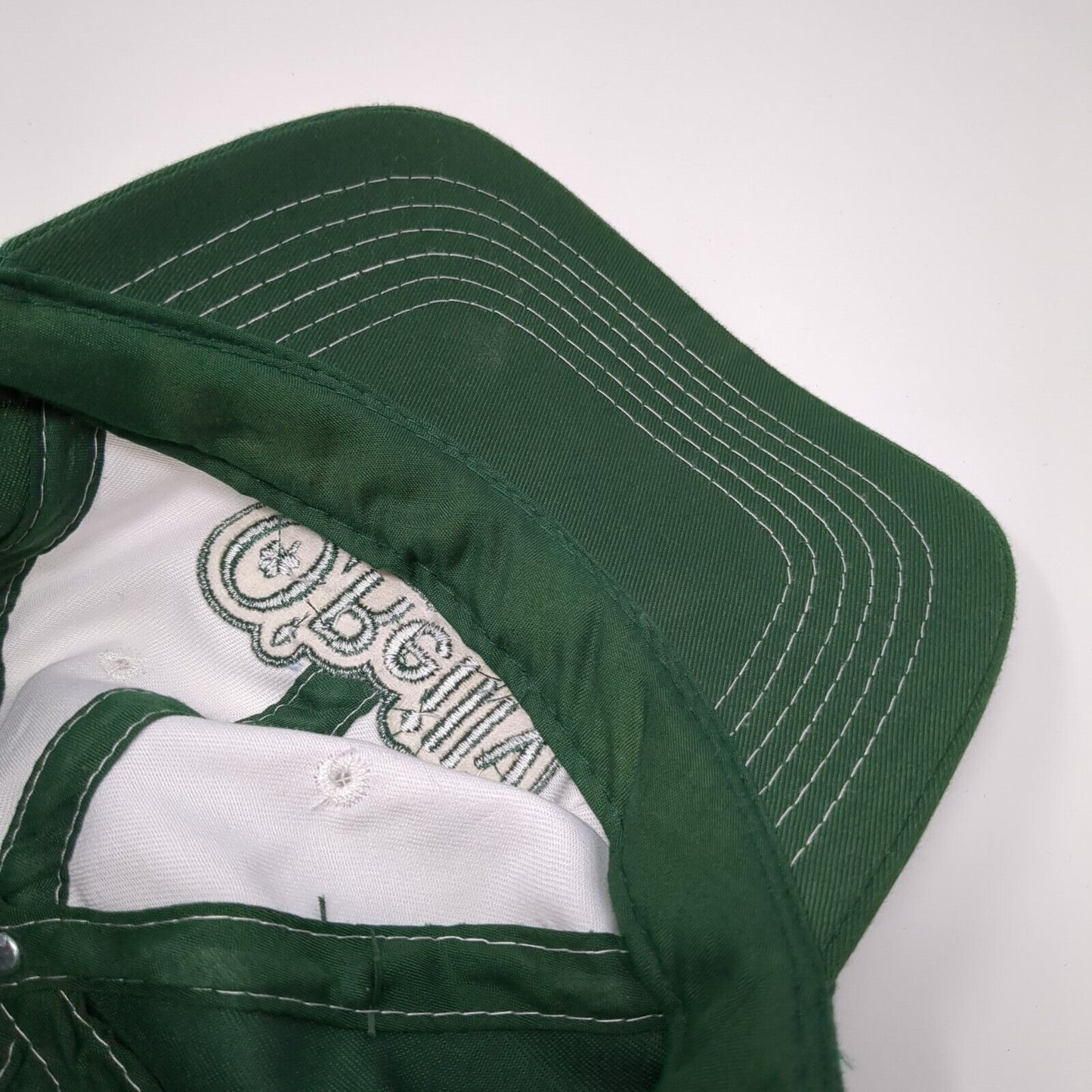 O'Reilly Auto Parts Strapback Hat Green OSFA Embroidered Colorblock