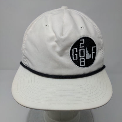 Idaho Golf 208 Snapback Rope Hat White OSFA Adjustable Richardson