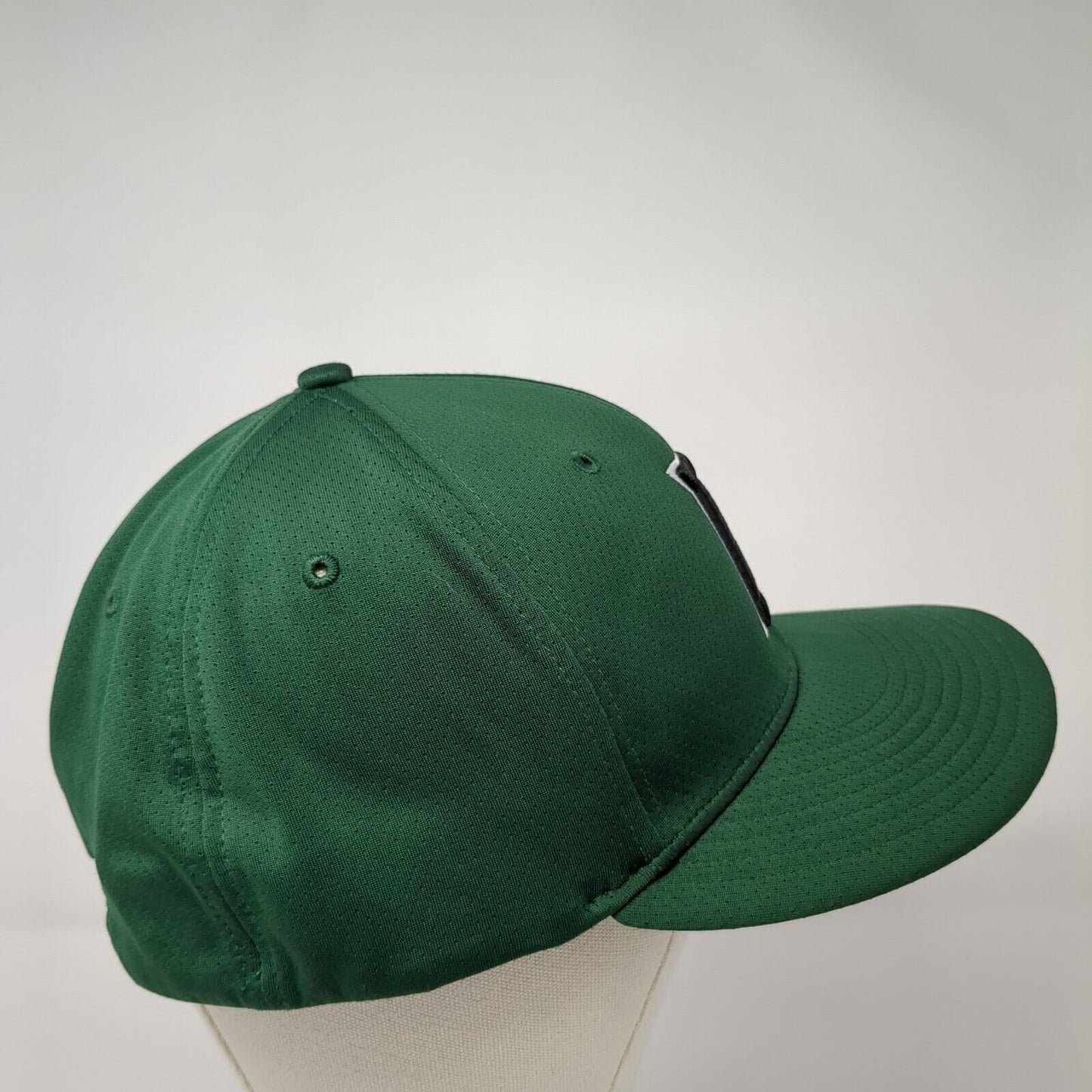 E Mustangs Fitted Hat Green L-XL Embroidered 6 Panel Richardson Matrix