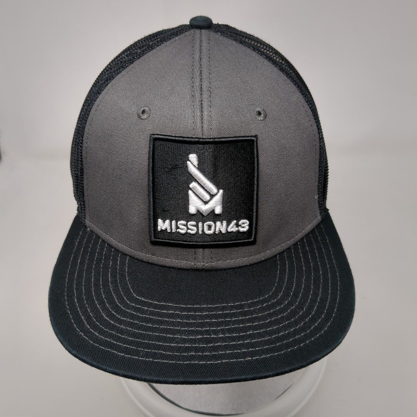 Mission43 Snapback Mesh Back Trucker Hat Black OSFM Colorblock