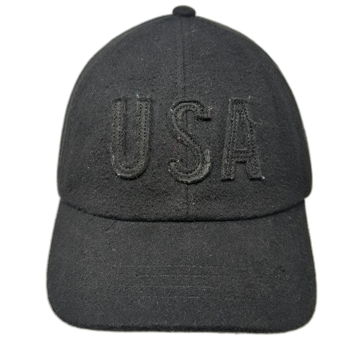 Old Navy Baseball Cap Black One Size USA Embroidery Slideback Curved Brim Hat