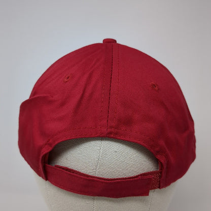 Port & Company Strapback Hat Red One Size Adjustable 6 Panel Blank
