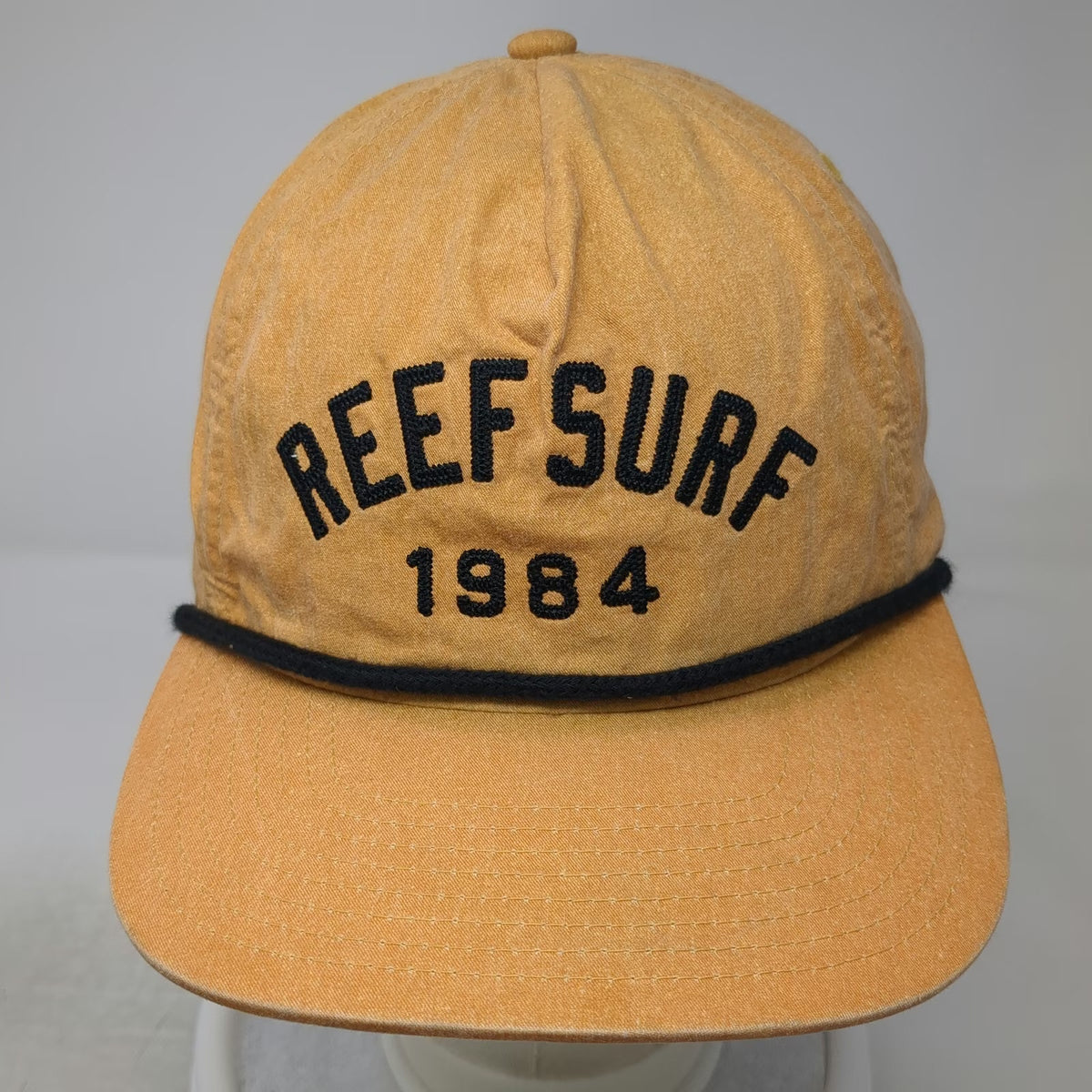 Reef 5 Panel Orange OSFM Surf Snapback Rope Graphic 1984 Cotton Logo Beach Hat