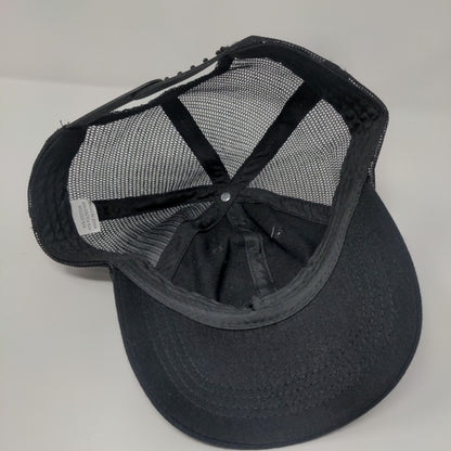 Smiley Face Snapback Mesh Back Trucker Hat Black One Size Adjustable