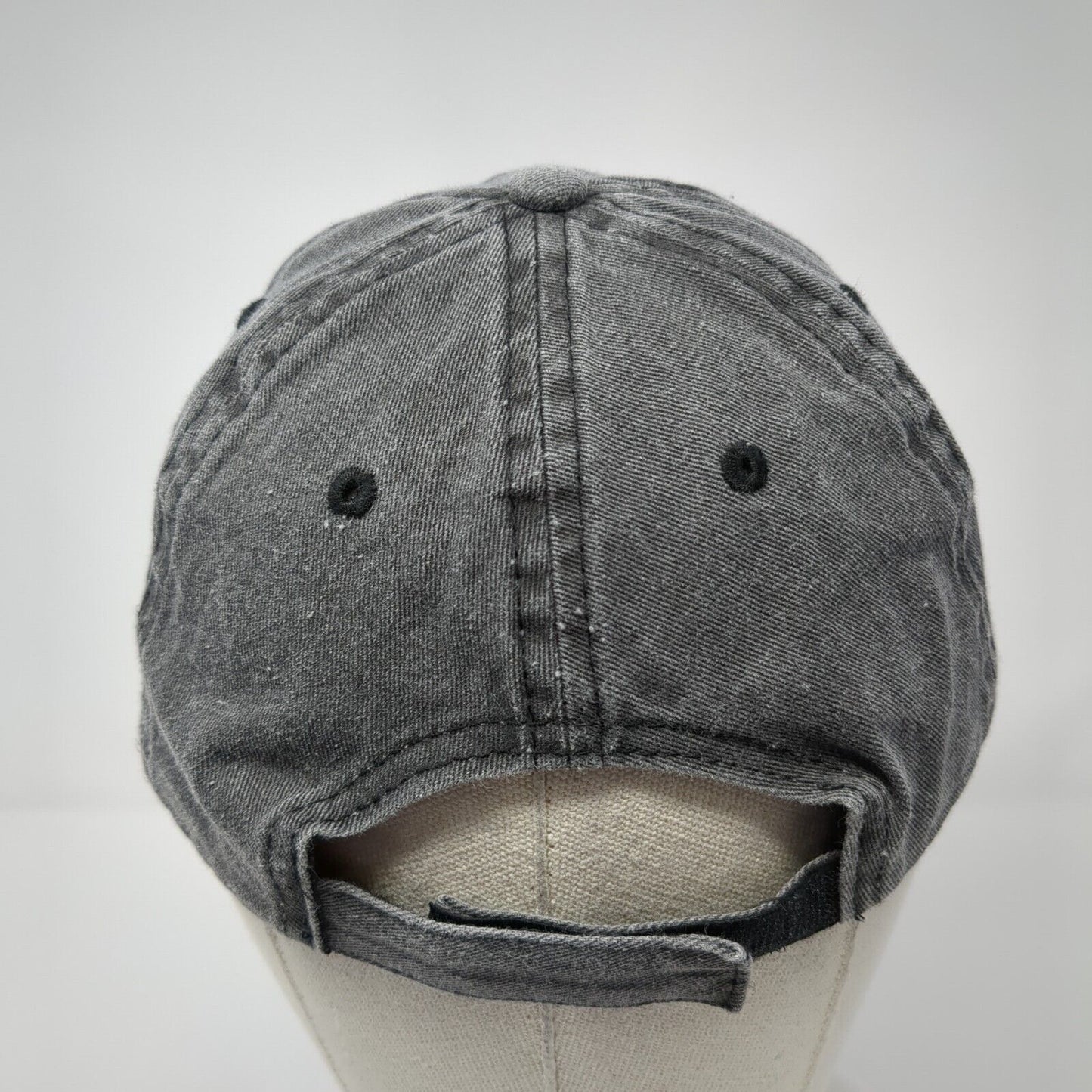 Unbranded Strapback Hat Gray Black Soot One Size Adjustable Blank
