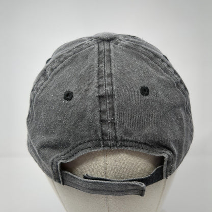 Unbranded Strapback Hat Gray Black Soot One Size Adjustable Blank