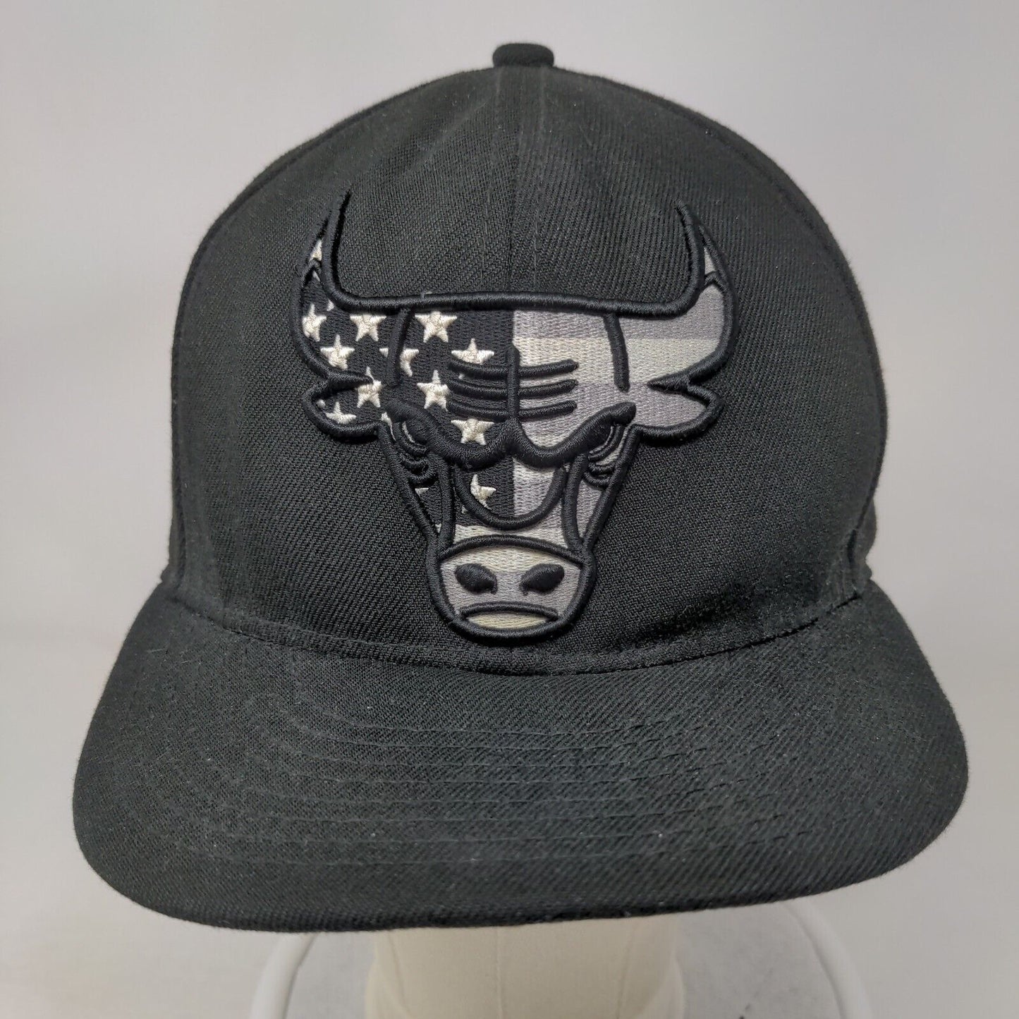 Chicago Bulls Snapback Hat Black OSFM Embroidered Patriotic New Era 9Fifty NBA