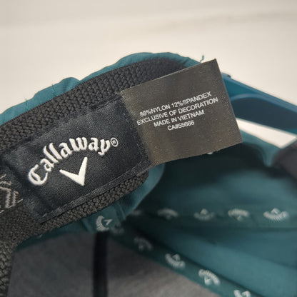 Callaway 5 Panel Green Hat One Size Rope Brim Performance Golf Snapback Patch