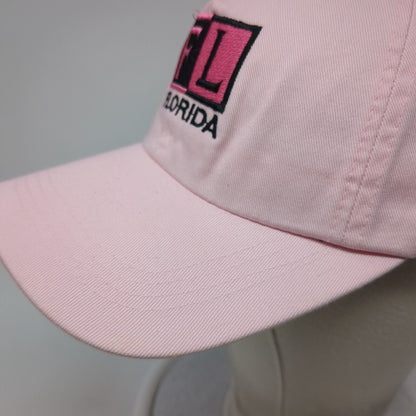 FL Florida Slideback Hat Pink One Size Adjustable Embroidered Capsplus USA
