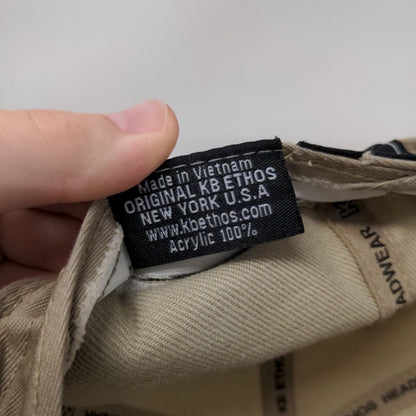 KB ETHOS Fitted Hat Tan 7 1/8 Solid Vent Holes 6 Panel Blank