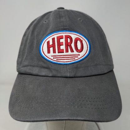 Hero I Am One Blood Slideback Hat Gray One Size Embroidered Adjustable