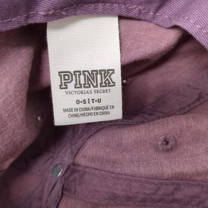 PINK Slideback Hat Pink OSFA Adjustable Embroidered Victoria's Secret Cotton