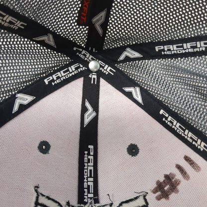 Pacific Headwear Fitted Mesh Back Trucker Hat Multi 6 7/8-7 3/8 Embroidered