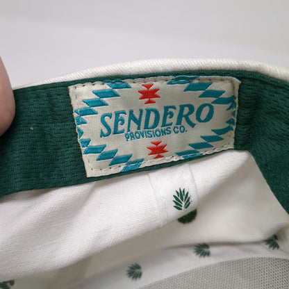 Sendero Provisions Co. 5 Panel White Green One Size Cowboys Don't Cry Hat