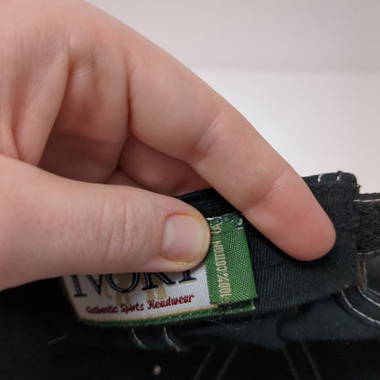 Plantation Country Club Strapback Hat Black One Size Adjustable Ivory