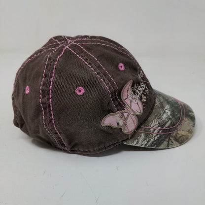 Bass Pro Shops Girls Toddler Strapback Hat Multicolor Camo Embroidered Logo