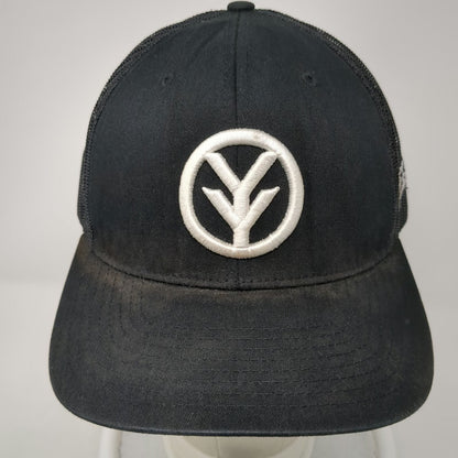 Richardson Trucker Hat Black One Size Yee Yee Logo Mesh Back Snapback Apparel